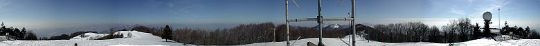 Lisca, JN76PB. Flat panorama 360 deg. - Winter scenery