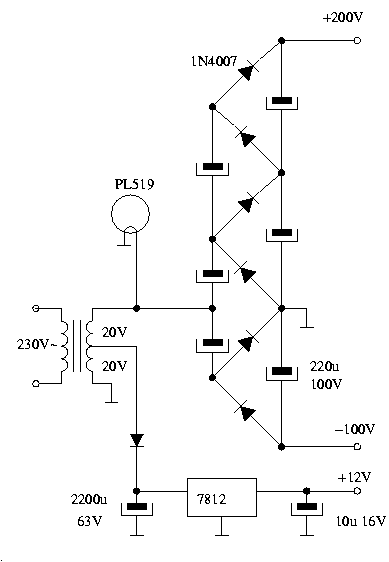 schematic of the low voltage power supply