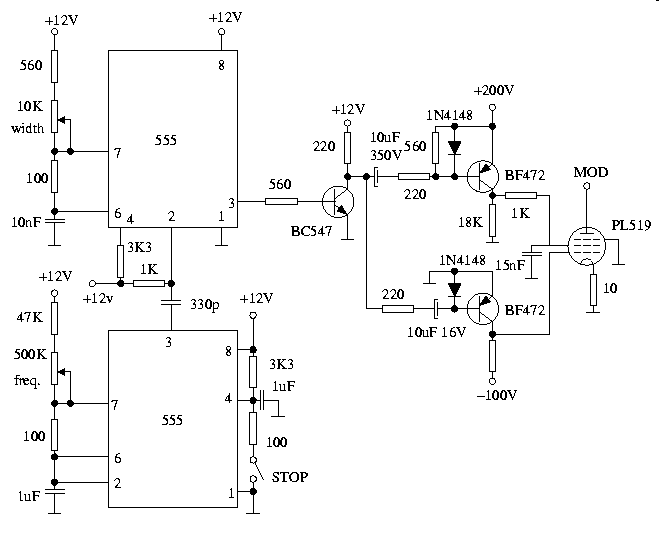 schematic of the pulse generator