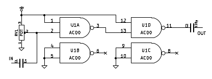 Schematic of a 26MHz buffer with 74AC00