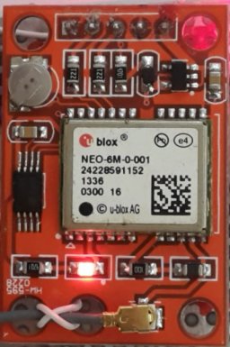 Photo of a Chinese board with the Ublox NEO-6M module