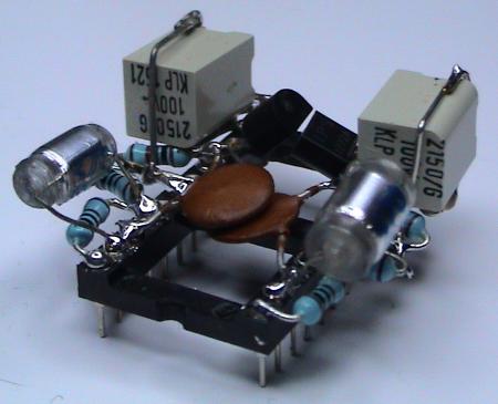 Two active RC LP filters built on an 24pin socket