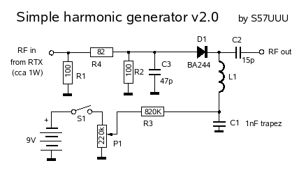 Schematic of the harmonic generator, version 2