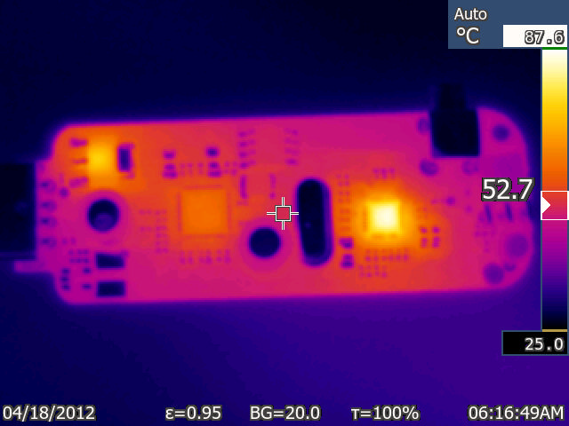 thermal image of the dongle