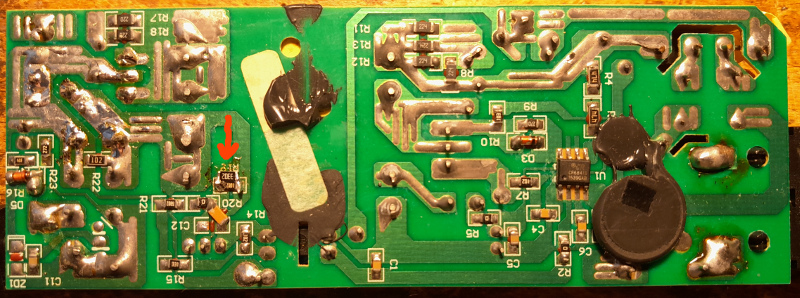 Photo of the parallel resistor