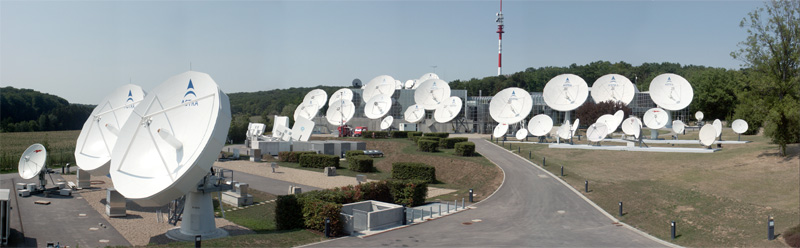 Dish farm - satellite uplinks at Astra h.q. in Luxemburg