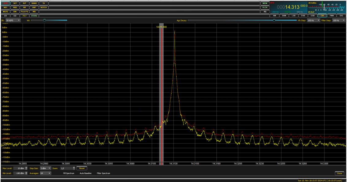 FTdx10 keying cliks 100W vs. 50W