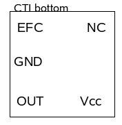 CTI OCXO pinout (bottom view)