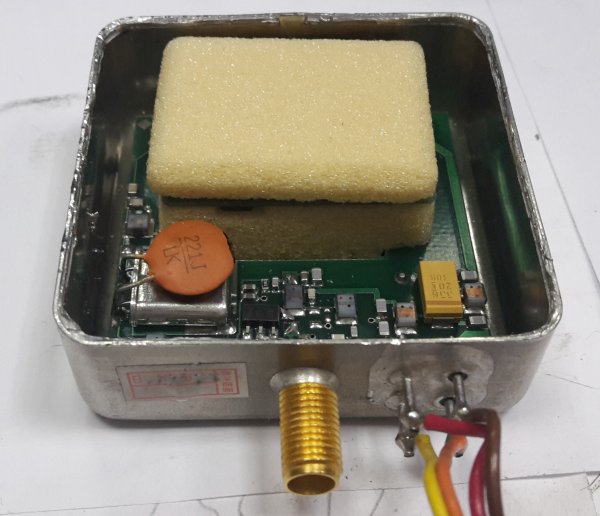 PTI OCXO, filter shunted