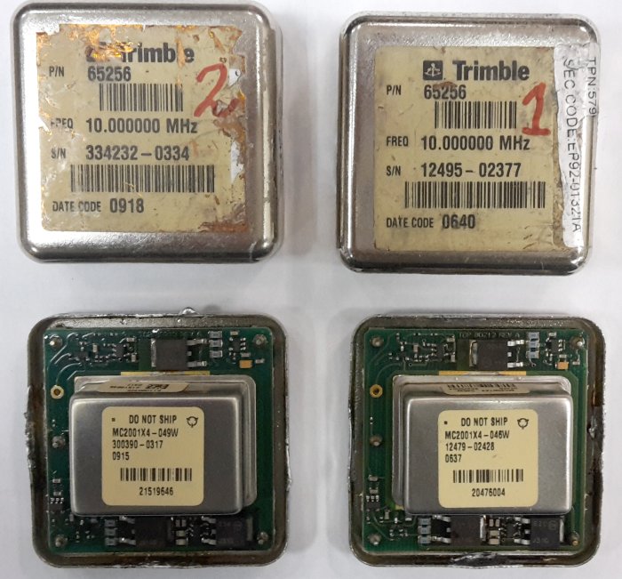 A couple of opened Trimble 65256 cans