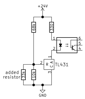 Schematic of the PSU regulation circuit