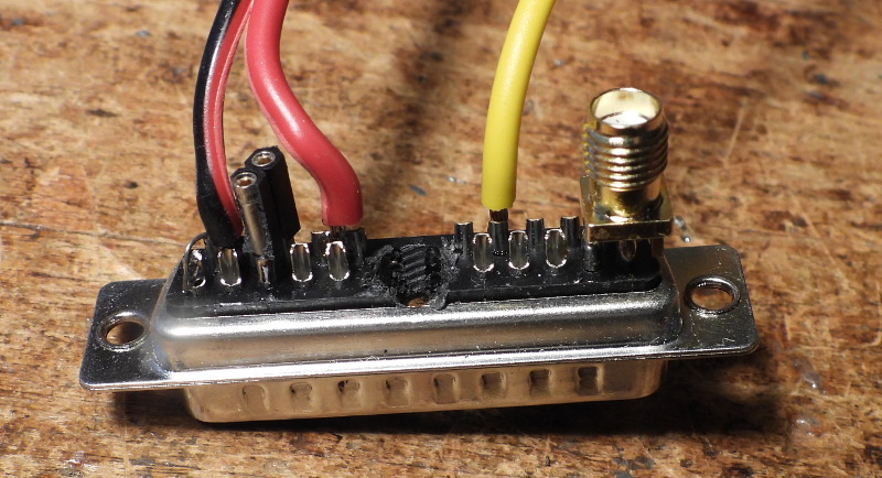 Connections to the back of the massacred D25 connector