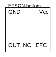 Epson OCXO pinout (bottom view)