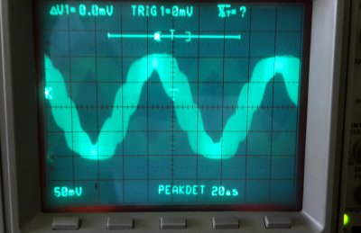 Mixer output on oscilloscope