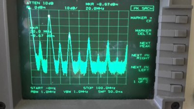 Mixer output on spectrum analyzer